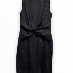 Gray Striped Wool Dress 10
